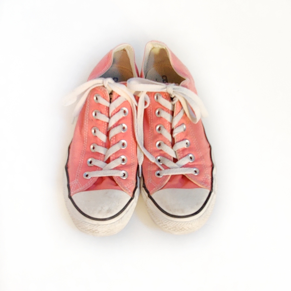 Converse shoes, size 10 women's, soft pink.